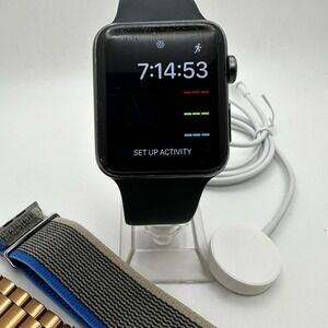 Apple Watch Series 3 Unlocked 42mm GPS A1859 Works READ Wear tested